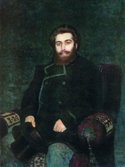 Wikioo.org - The Encyclopedia of Fine Arts - Painting, Artwork by Ilya Yefimovich Repin - Portrait of the Artist Arkhip Kuindzhi