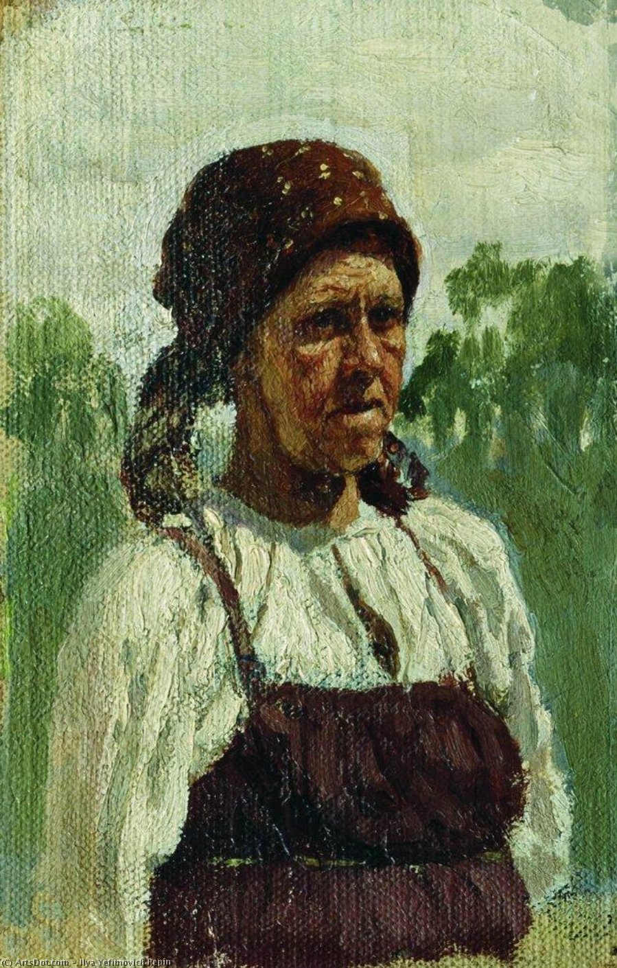 WikiOO.org - Enciclopédia das Belas Artes - Pintura, Arte por Ilya Yefimovich Repin - Old woman