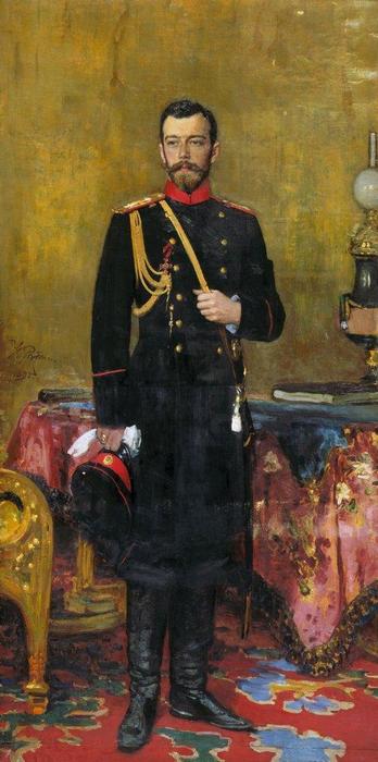 Wikioo.org – L'Encyclopédie des Beaux Arts - Peinture, Oeuvre de Ilya Yefimovich Repin - Portrait de Nicolas II la  dernier  Russe  empereur