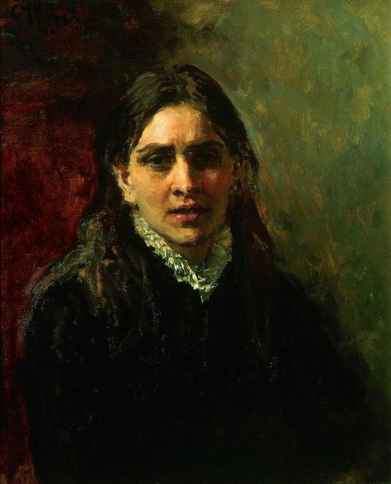 WikiOO.org - אנציקלופדיה לאמנויות יפות - ציור, יצירות אמנות Ilya Yefimovich Repin - Portrait of the Actress Pelagey Strepetova