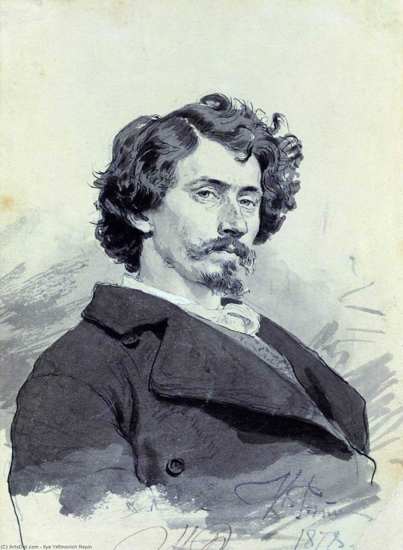 Wikioo.org - The Encyclopedia of Fine Arts - Painting, Artwork by Ilya Yefimovich Repin - Self portrait