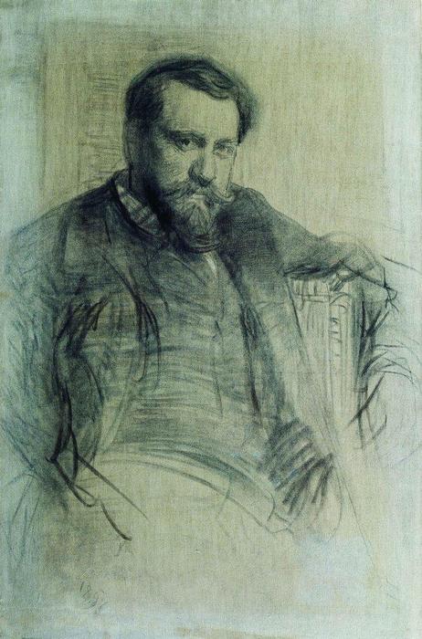Wikioo.org - The Encyclopedia of Fine Arts - Painting, Artwork by Ilya Yefimovich Repin - Portrait of the Artist Valentin Serov