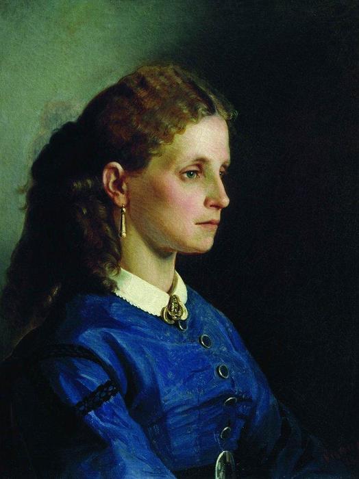 Wikioo.org - The Encyclopedia of Fine Arts - Painting, Artwork by Ilya Yefimovich Repin - Portrait of Yanitskaya