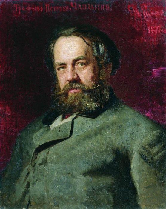 WikiOO.org - Енциклопедия за изящни изкуства - Живопис, Произведения на изкуството Ilya Yefimovich Repin - Portrait of T.P. Chaplygin, a cousin of Ilya Repin