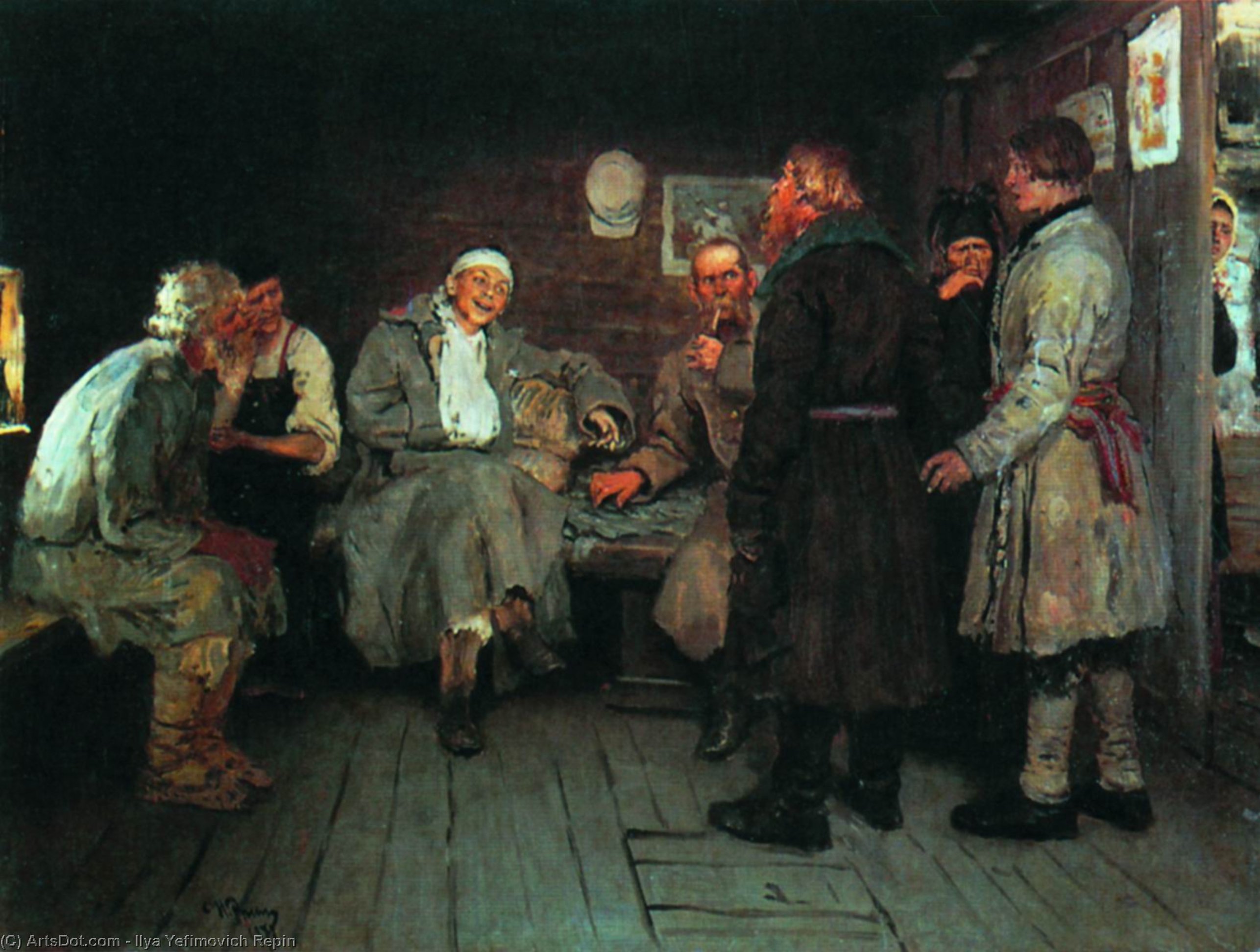 WikiOO.org - 백과 사전 - 회화, 삽화 Ilya Yefimovich Repin - Returning from the war