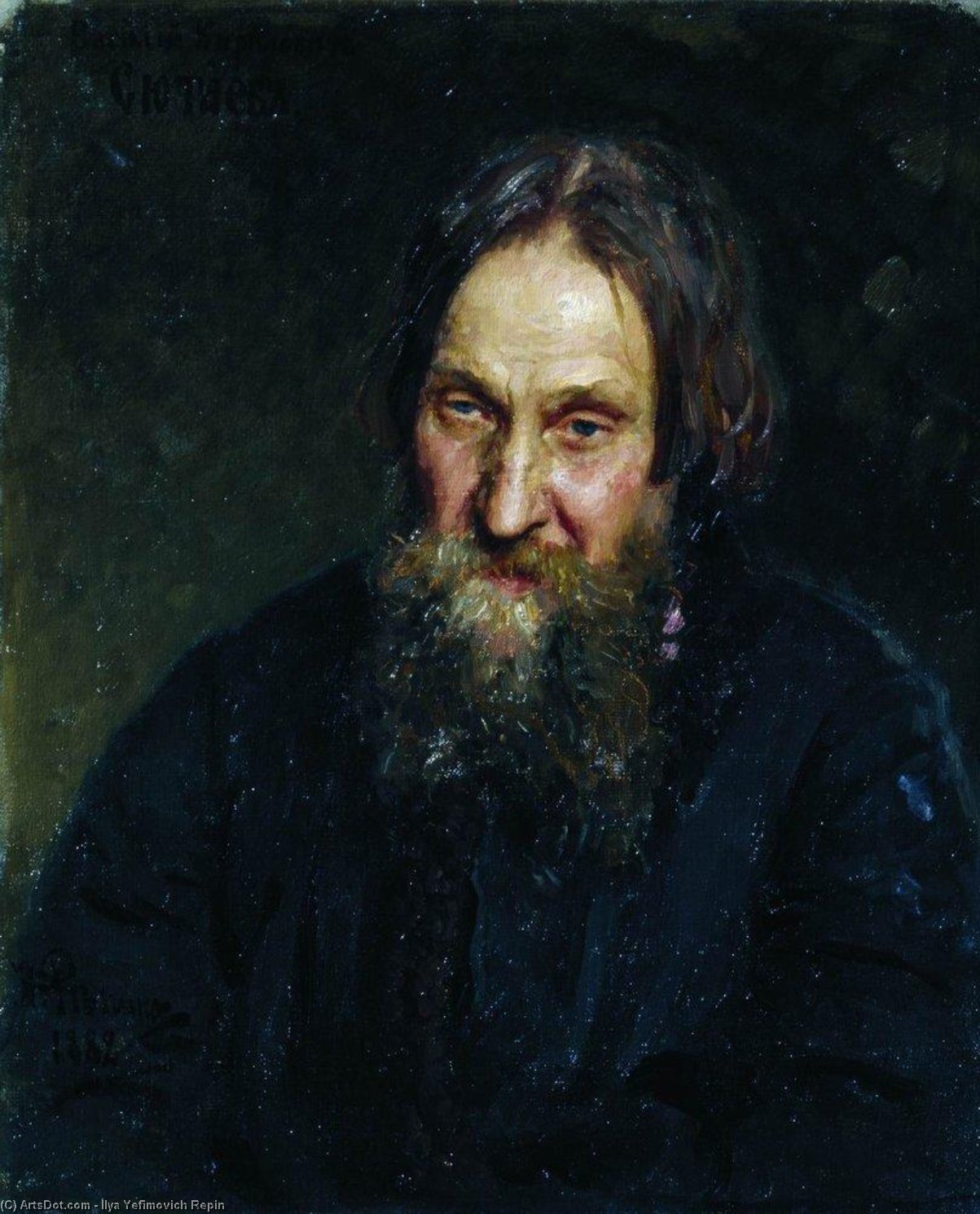 Wikioo.org - The Encyclopedia of Fine Arts - Painting, Artwork by Ilya Yefimovich Repin - Portrait of Vasily Kirillovich Syutayev