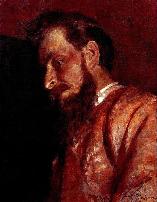 WikiOO.org - 百科事典 - 絵画、アートワーク Ilya Yefimovich Repin - の肖像画 v.k. `menk`
