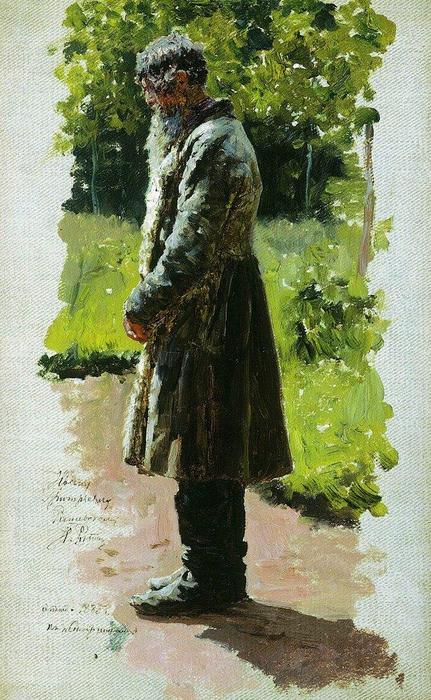 WikiOO.org - دایره المعارف هنرهای زیبا - نقاشی، آثار هنری Ilya Yefimovich Repin - Old farmer