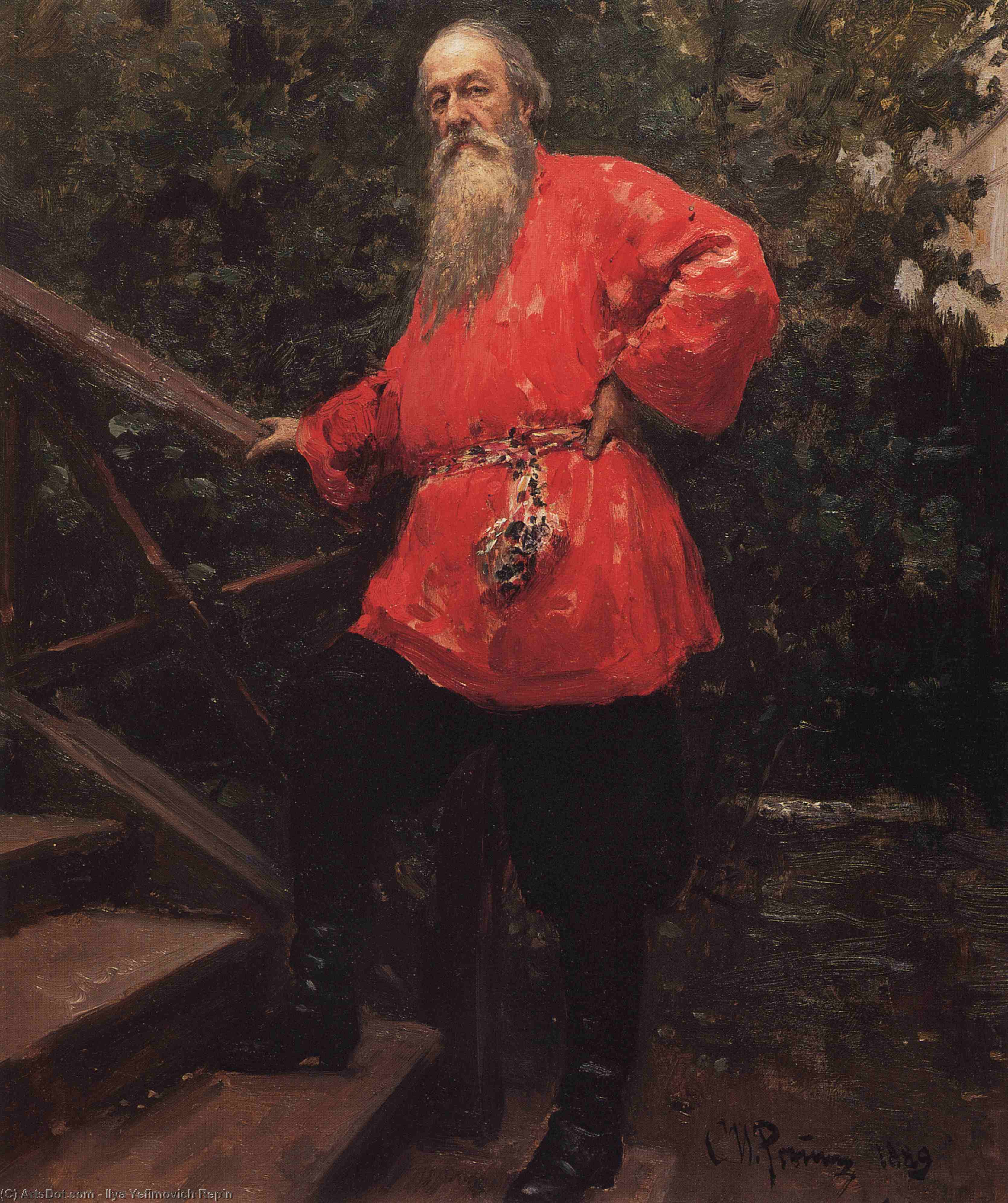 WikiOO.org - 百科事典 - 絵画、アートワーク Ilya Yefimovich Repin - 美術評論家のウラジーミルスターソフの肖像