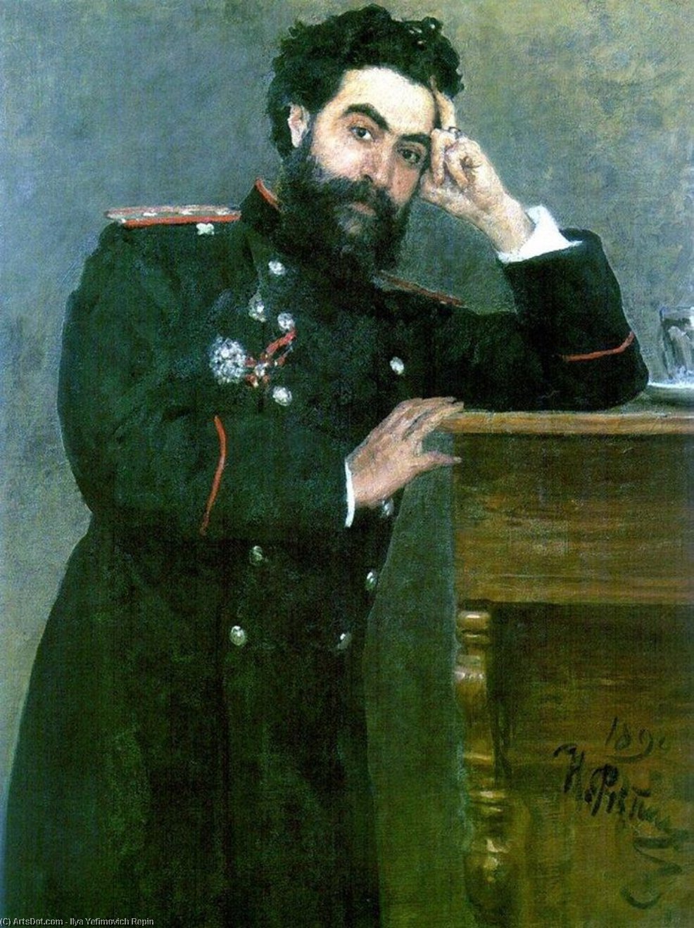 WikiOO.org - Encyclopedia of Fine Arts - Malba, Artwork Ilya Yefimovich Repin - Portrait of I.R. Tarhanov