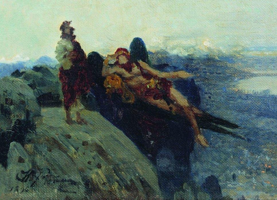 Wikioo.org - The Encyclopedia of Fine Arts - Painting, Artwork by Ilya Yefimovich Repin - Temptation of Christ