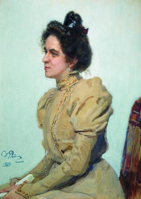 WikiOO.org - Enciclopédia das Belas Artes - Pintura, Arte por Ilya Yefimovich Repin - Portrait of actress Lyubov Sazonova-Shuvalova