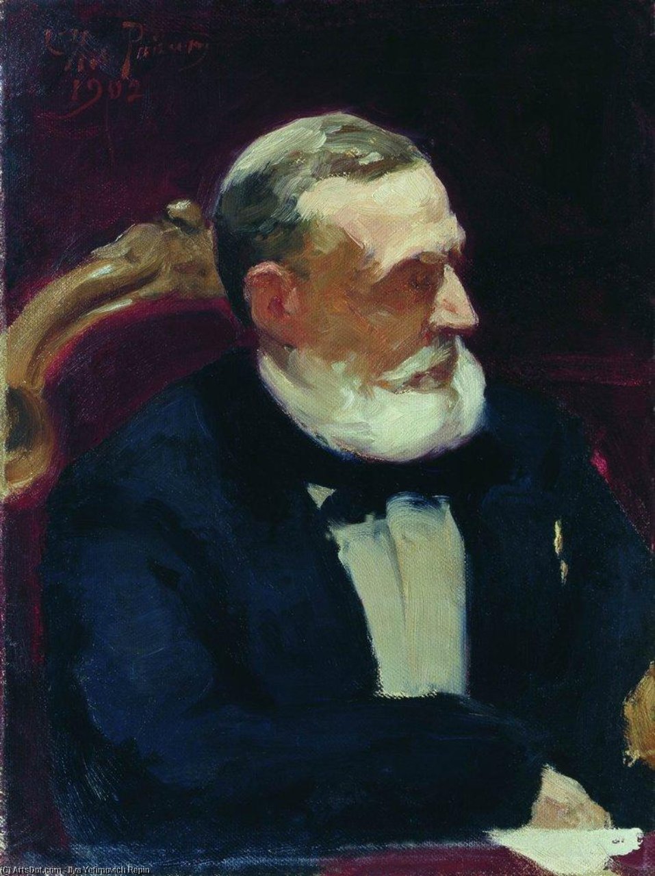 Wikioo.org - The Encyclopedia of Fine Arts - Painting, Artwork by Ilya Yefimovich Repin - Portrait of Ivan Ivanovich Shamshin