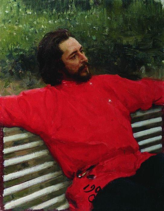 Wikioo.org - The Encyclopedia of Fine Arts - Painting, Artwork by Ilya Yefimovich Repin - Portrait of the Author Leonid Andreev