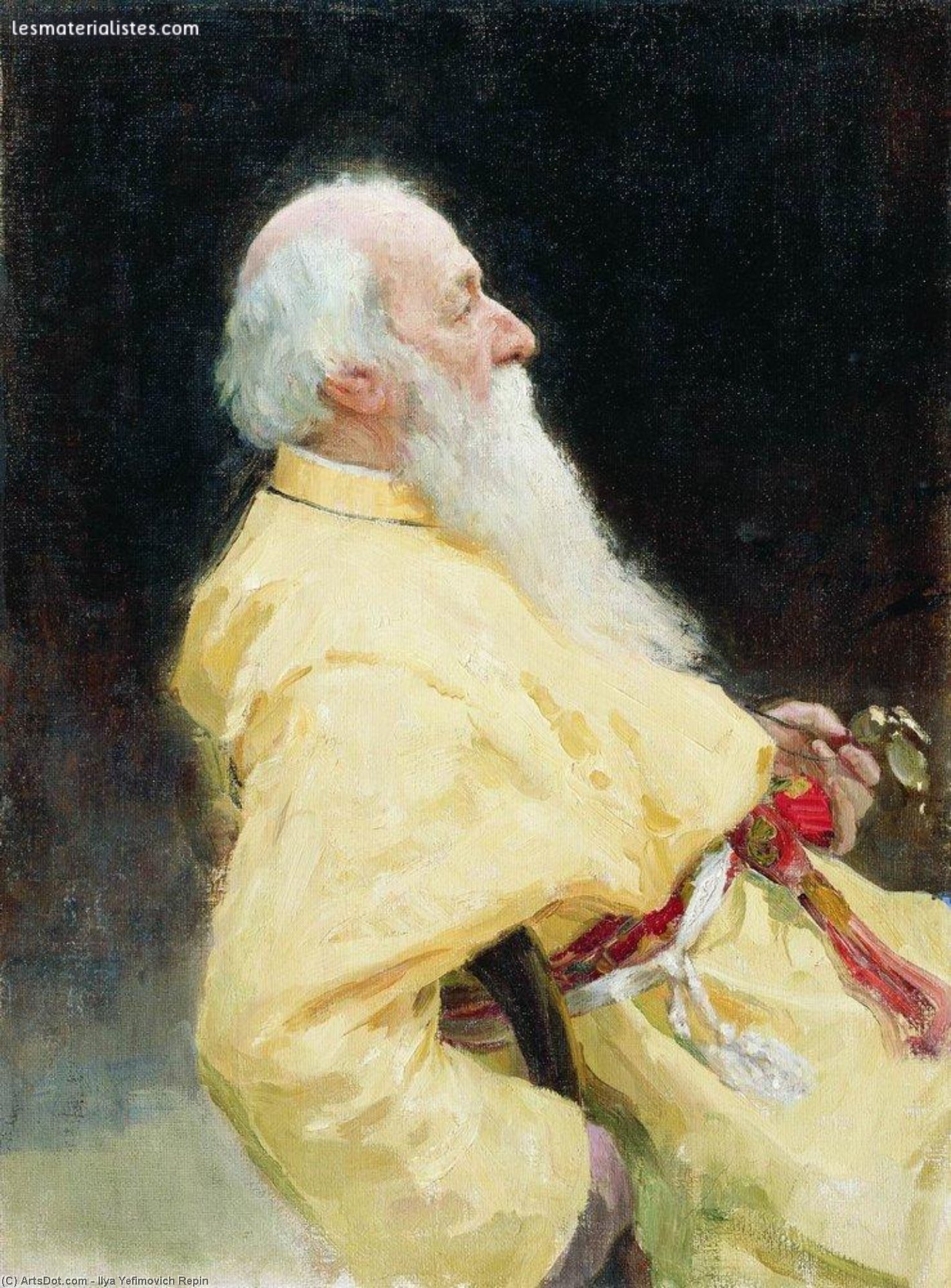 WikiOO.org - Enciklopedija dailės - Tapyba, meno kuriniai Ilya Yefimovich Repin - Portrait of V. Stasov