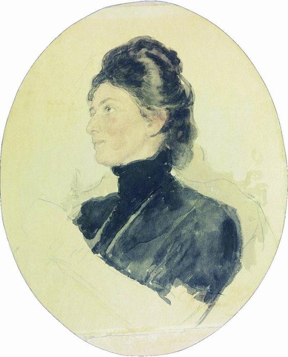 WikiOO.org - 백과 사전 - 회화, 삽화 Ilya Yefimovich Repin - Portrait of Maria Borisovna Chukovskaya