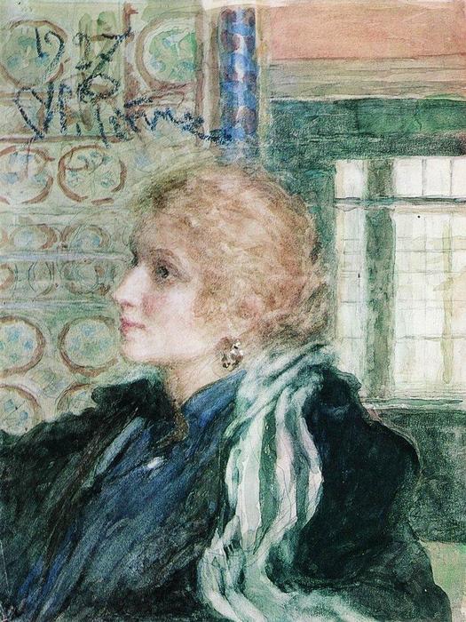 Wikioo.org - Encyklopedia Sztuk Pięknych - Malarstwo, Grafika Ilya Yefimovich Repin - Portrait of Maria Klopushina