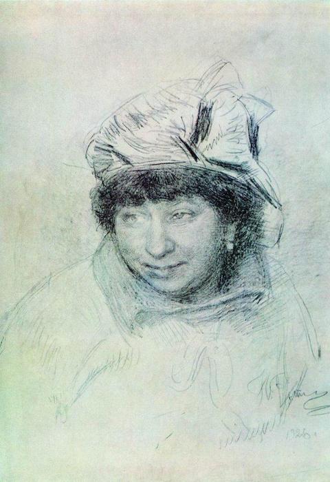 Wikioo.org – La Enciclopedia de las Bellas Artes - Pintura, Obras de arte de Ilya Yefimovich Repin - retrato de Vera Repina