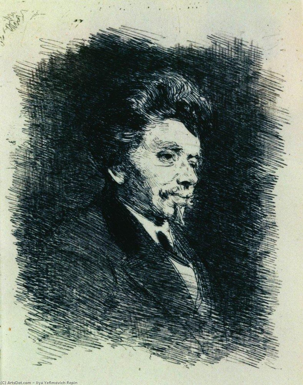WikiOO.org - Encyclopedia of Fine Arts - Maleri, Artwork Ilya Yefimovich Repin - Portrait of P. Schindler