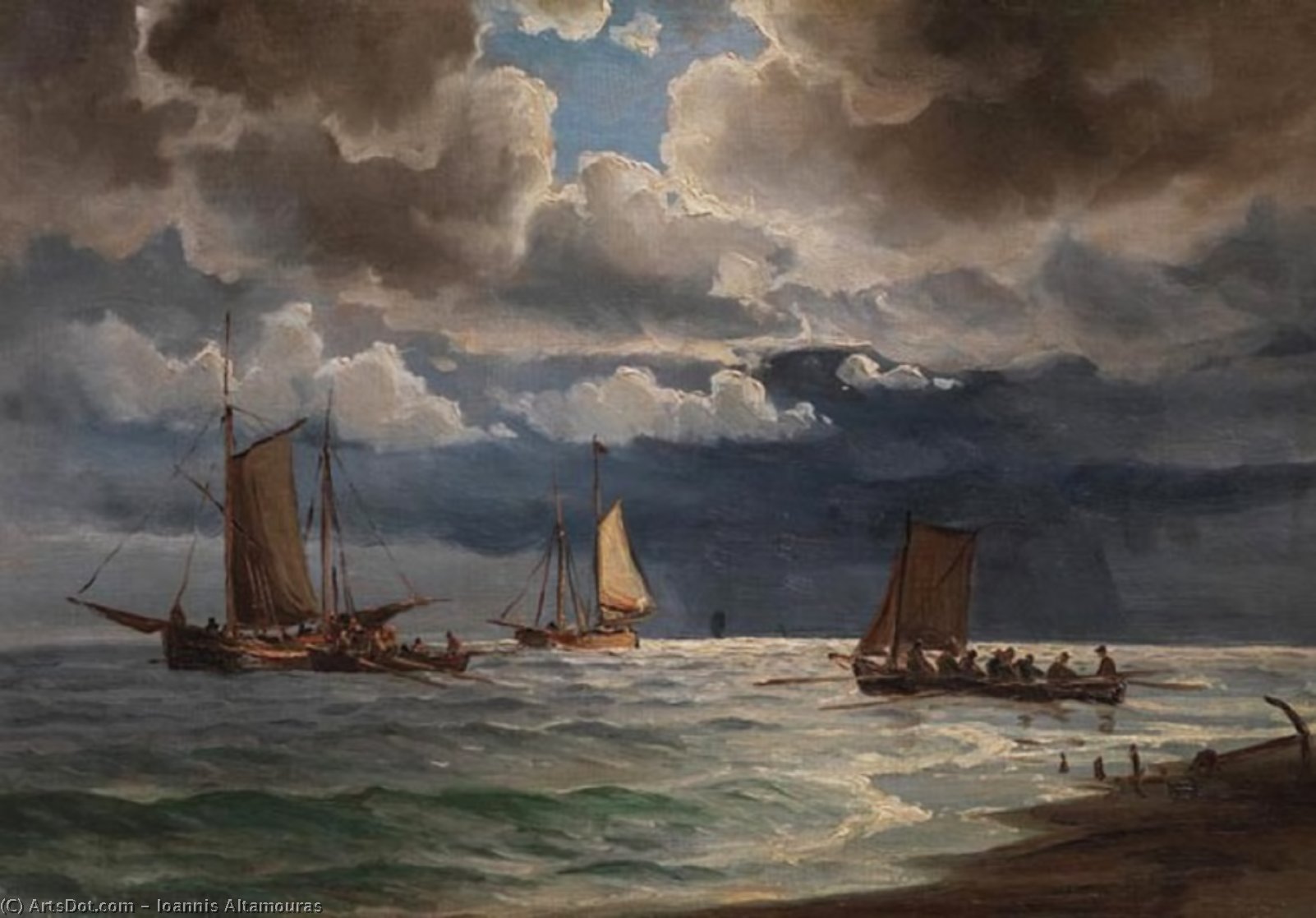 Wikioo.org - The Encyclopedia of Fine Arts - Painting, Artwork by Ioannis Altamouras - Seascape