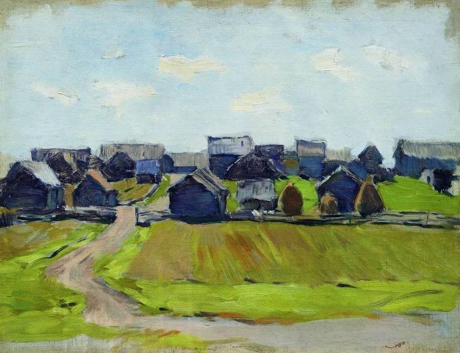 Wikioo.org - The Encyclopedia of Fine Arts - Painting, Artwork by Isaak Ilyich Levitan - A village