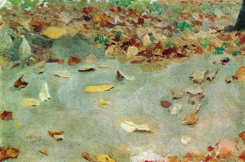 WikiOO.org - Εγκυκλοπαίδεια Καλών Τεχνών - Ζωγραφική, έργα τέχνης Isaak Ilyich Levitan - Autumn leaves