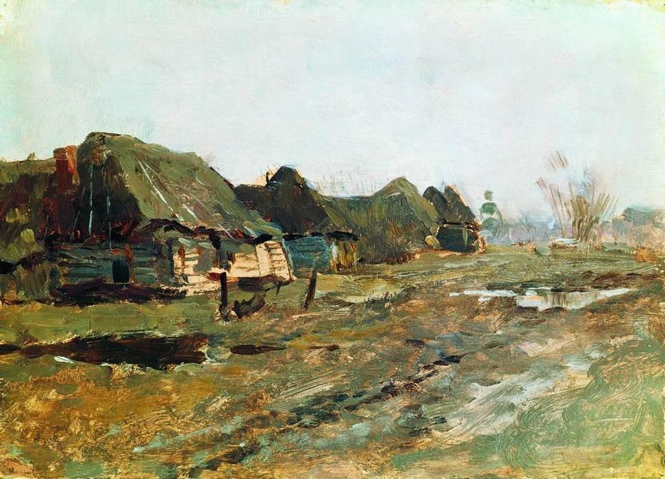 Wikioo.org - The Encyclopedia of Fine Arts - Painting, Artwork by Isaak Ilyich Levitan - Quartered in the village