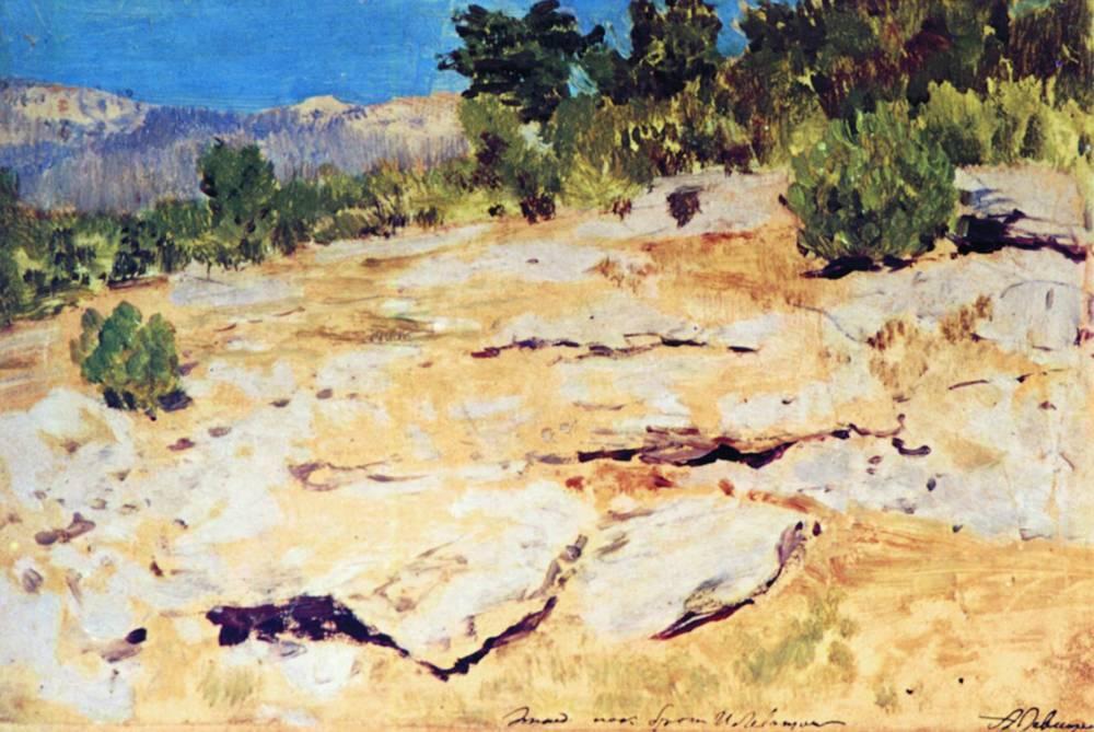 Wikioo.org - สารานุกรมวิจิตรศิลป์ - จิตรกรรม Isaak Ilyich Levitan - In the Crimea Mountains