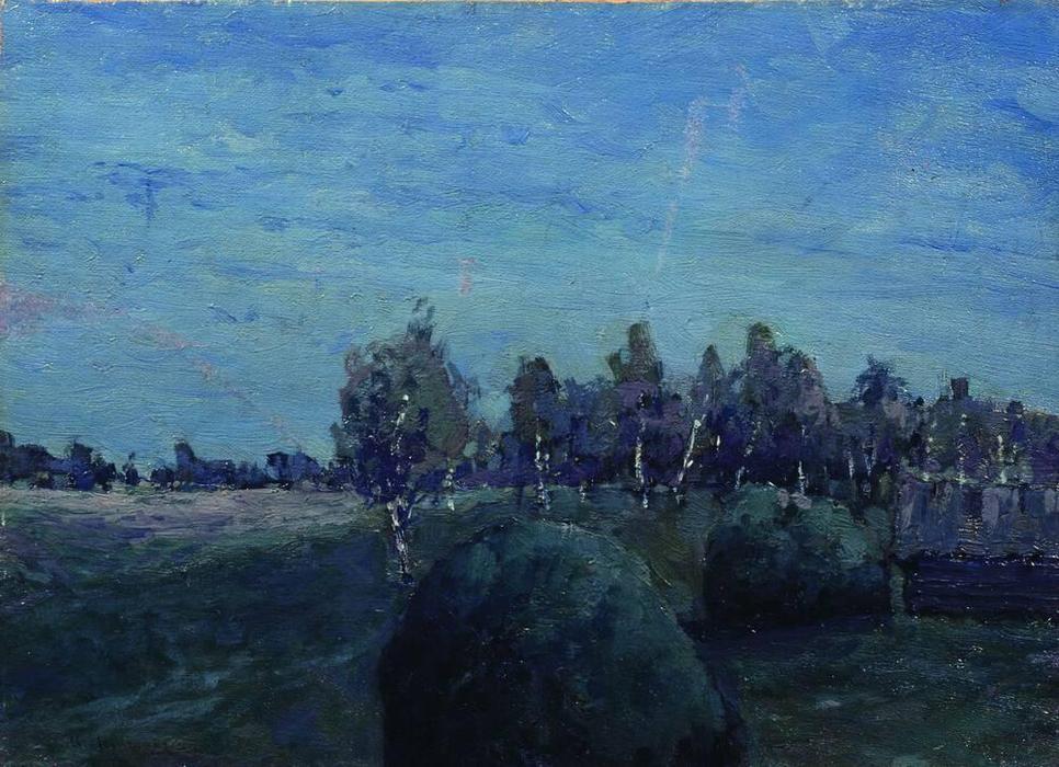 WikiOO.org - Енциклопедия за изящни изкуства - Живопис, Произведения на изкуството Isaak Ilyich Levitan - Moonlit landscape