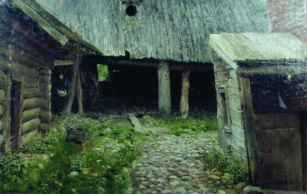 Wikioo.org - The Encyclopedia of Fine Arts - Painting, Artwork by Isaak Ilyich Levitan - Old yard. Plyos.