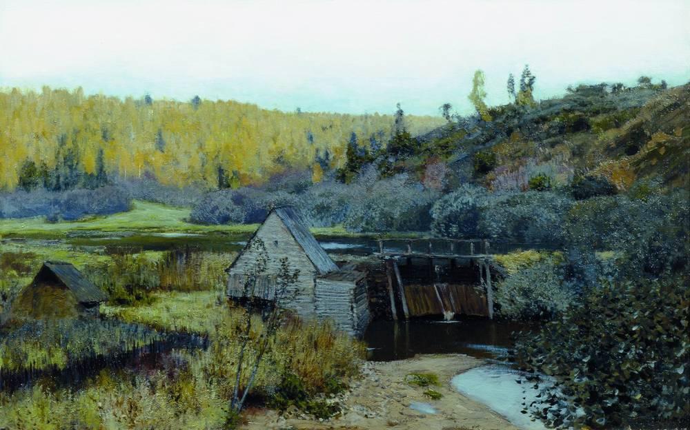WikiOO.org - Encyclopedia of Fine Arts - Maleri, Artwork Isaak Ilyich Levitan - Autumn. Mill. Plyos.