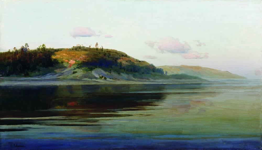 Wikioo.org - The Encyclopedia of Fine Arts - Painting, Artwork by Isaak Ilyich Levitan - Summer evening. River.