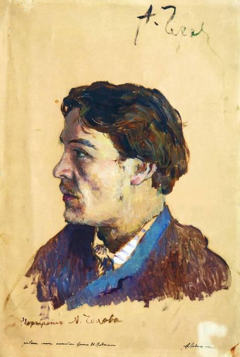 Wikioo.org – L'Encyclopédie des Beaux Arts - Peinture, Oeuvre de Isaak Ilyich Levitan - Portrait de l écrivain Anton Tchekhov