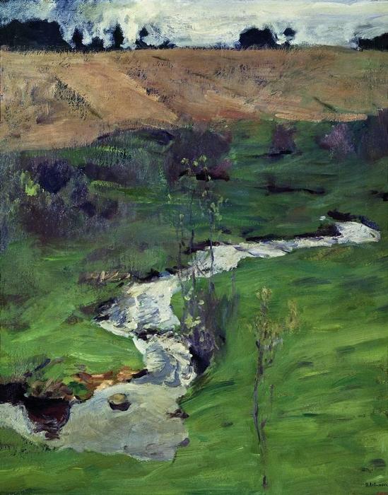 Wikioo.org - The Encyclopedia of Fine Arts - Painting, Artwork by Isaak Ilyich Levitan - A creek