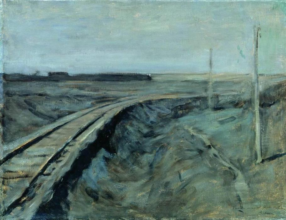 Wikioo.org - The Encyclopedia of Fine Arts - Painting, Artwork by Isaak Ilyich Levitan - Railroad tracks