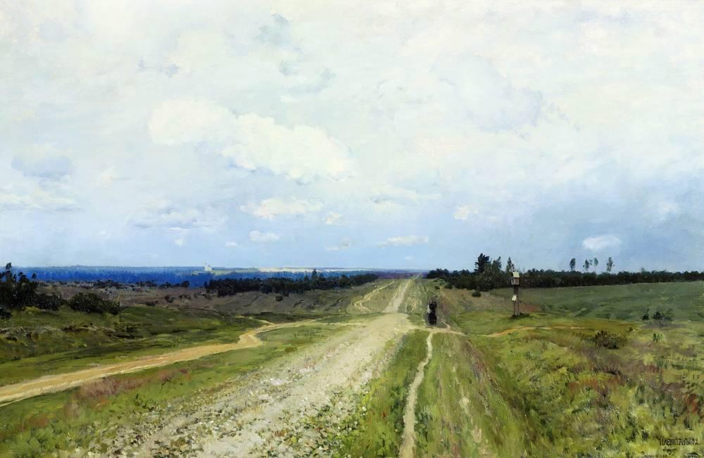 WikiOO.org - Encyclopedia of Fine Arts - Lukisan, Artwork Isaak Ilyich Levitan - The Vladimir's road