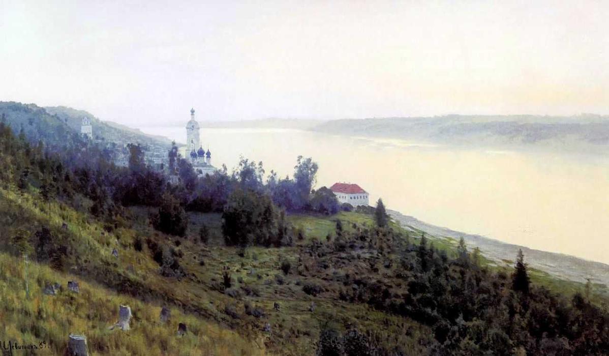 Wikioo.org - The Encyclopedia of Fine Arts - Painting, Artwork by Isaak Ilyich Levitan - Evening. Golden Plyos.