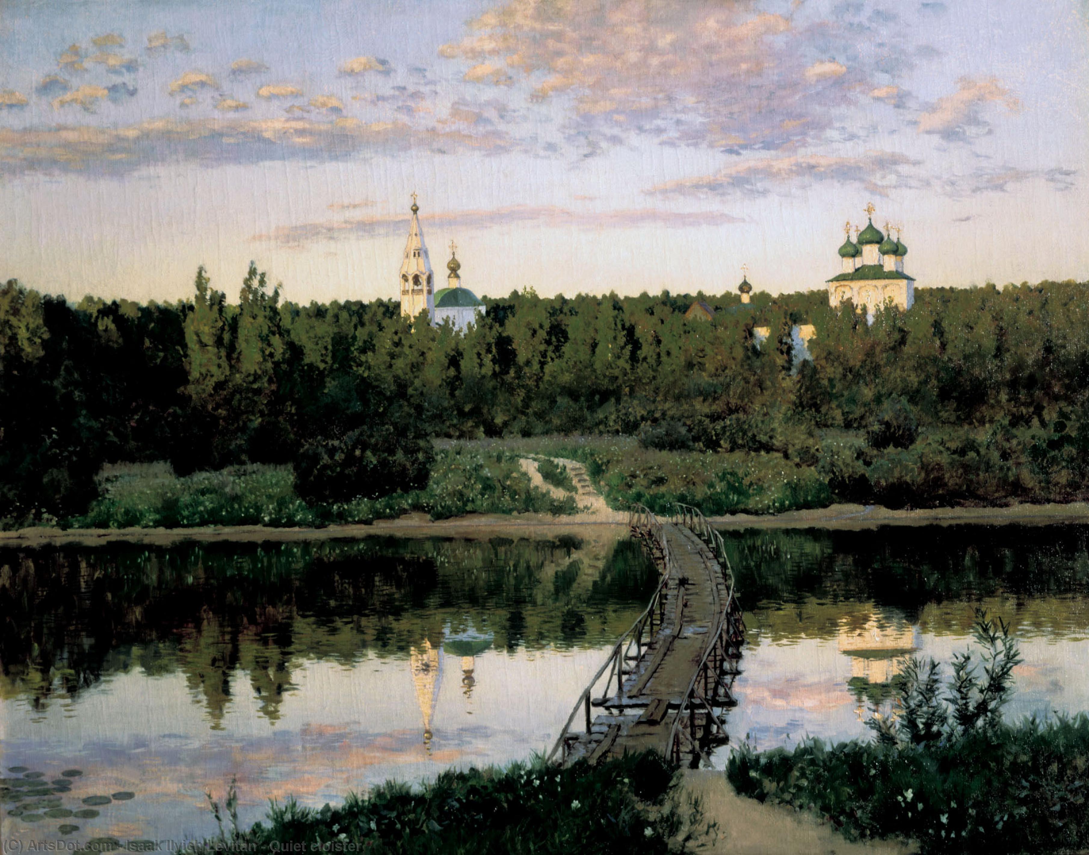 Wikioo.org - The Encyclopedia of Fine Arts - Painting, Artwork by Isaak Ilyich Levitan - Quiet cloister