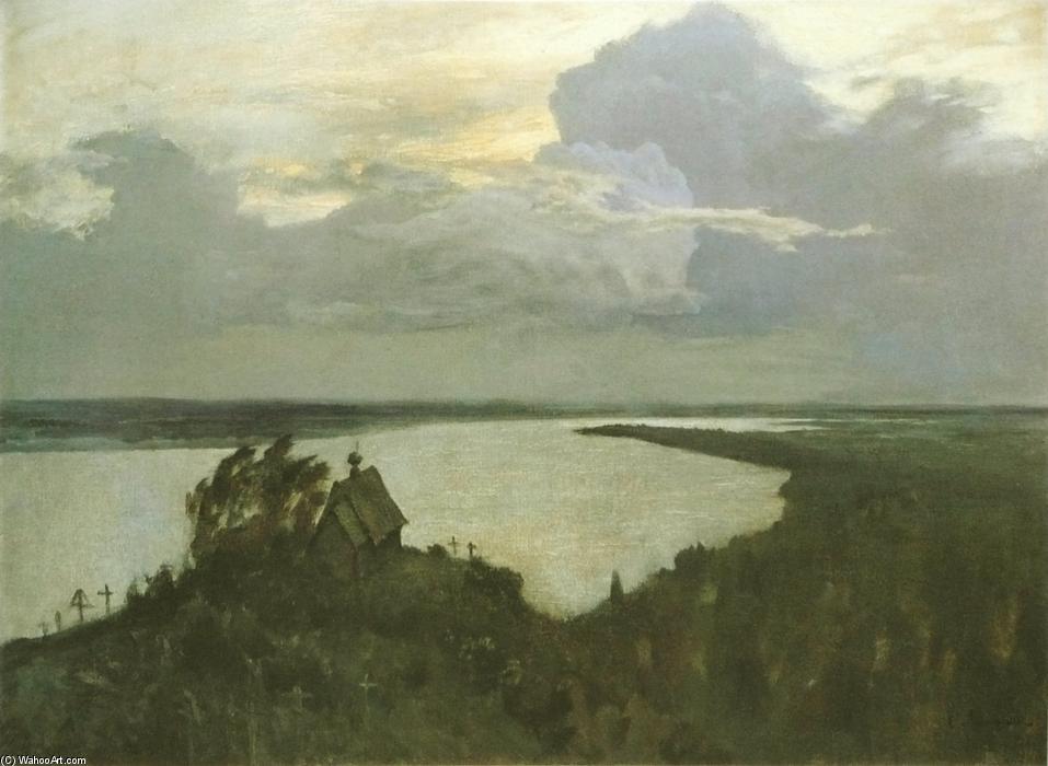 WikiOO.org - Encyclopedia of Fine Arts - Maalaus, taideteos Isaak Ilyich Levitan - Study to ''Above the eternal tranquility''