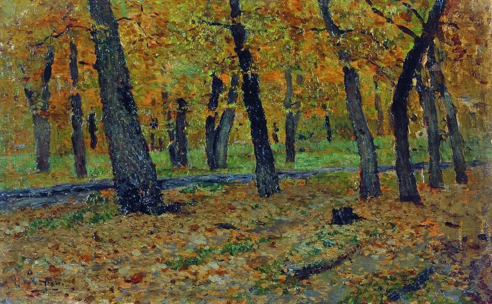 Wikioo.org - The Encyclopedia of Fine Arts - Painting, Artwork by Isaak Ilyich Levitan - Oak grove. Autumn.