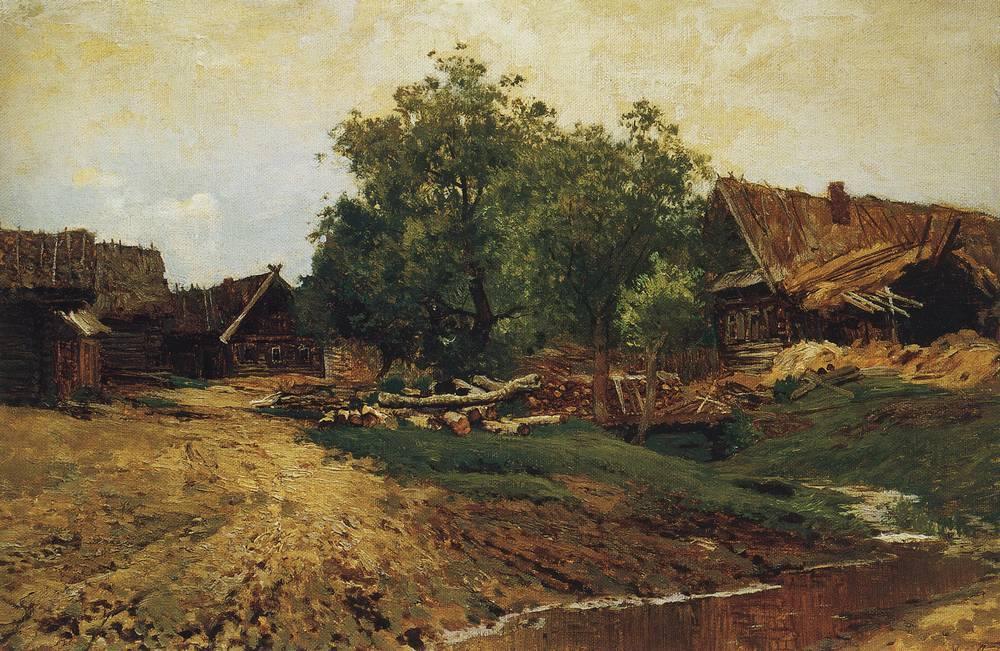 Wikioo.org - The Encyclopedia of Fine Arts - Painting, Artwork by Isaak Ilyich Levitan - Village Savvinskaya near Zvenigorod at summer