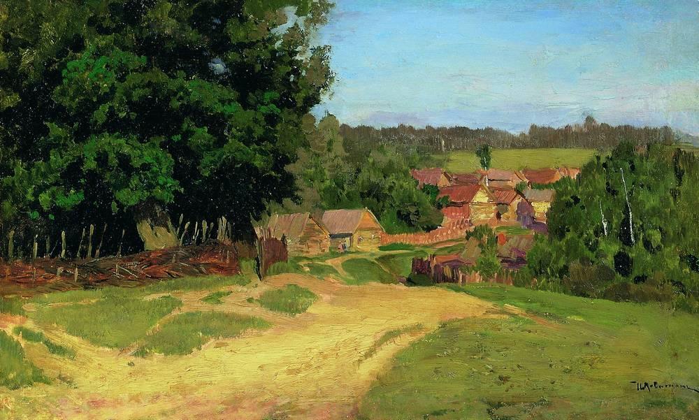Wikioo.org - The Encyclopedia of Fine Arts - Painting, Artwork by Isaak Ilyich Levitan - Small village