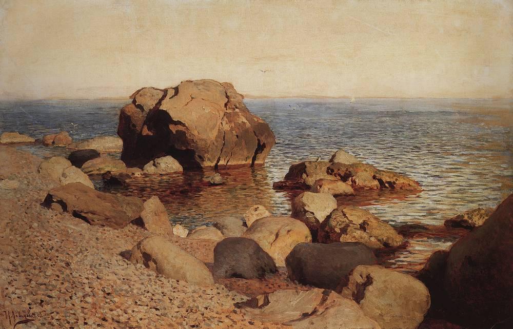 WikiOO.org - Encyclopedia of Fine Arts - Maľba, Artwork Isaak Ilyich Levitan - By the seashore
