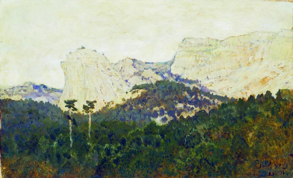 Wikioo.org - The Encyclopedia of Fine Arts - Painting, Artwork by Isaak Ilyich Levitan - Mountains. Crimea.