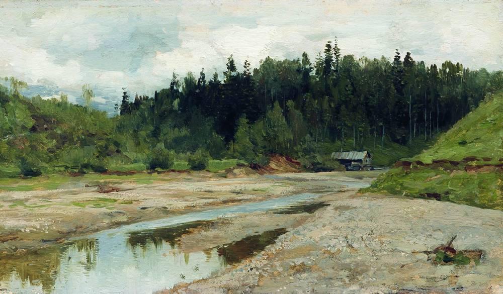 Wikioo.org – L'Encyclopédie des Beaux Arts - Peinture, Oeuvre de Isaak Ilyich Levitan - rivière dans le forêt