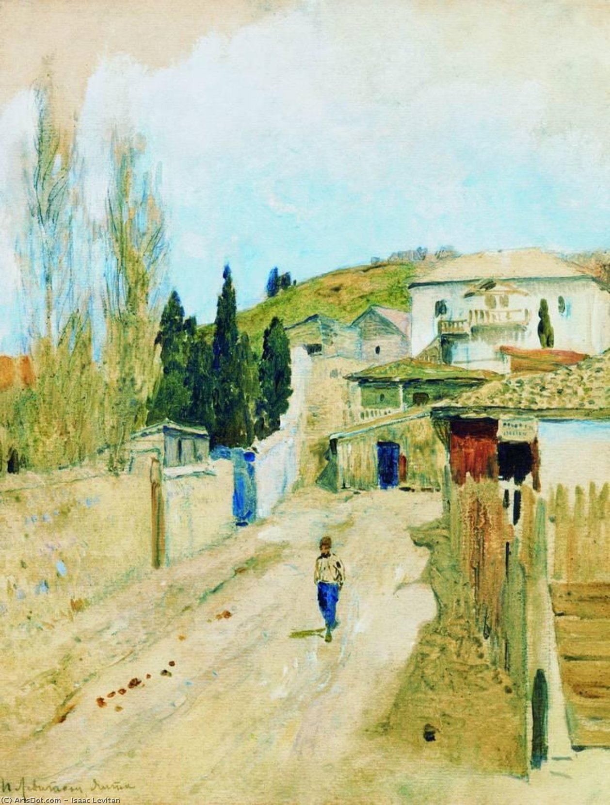 WikiOO.org - Encyclopedia of Fine Arts - Maľba, Artwork Isaak Ilyich Levitan - Street in Yalta