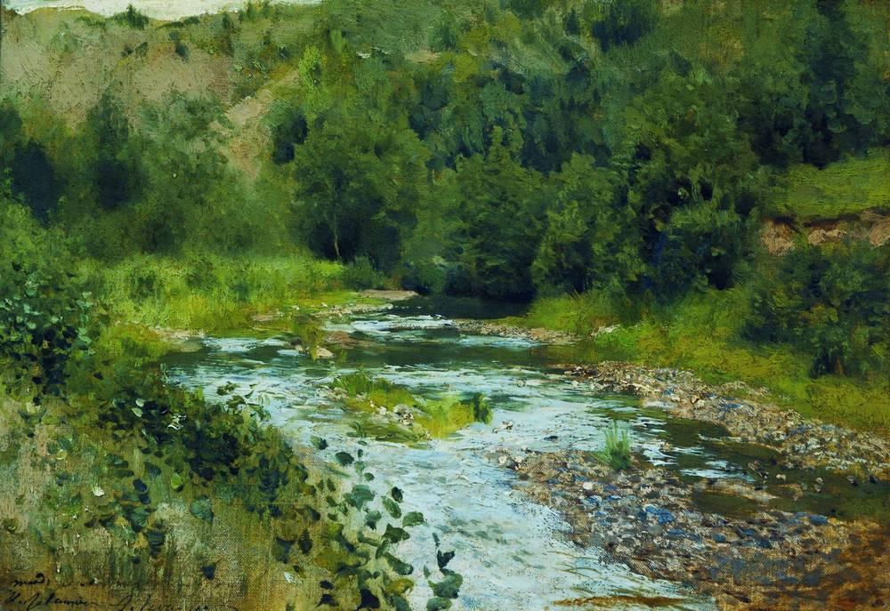 WikiOO.org - Encyclopedia of Fine Arts - Schilderen, Artwork Isaak Ilyich Levitan - A river