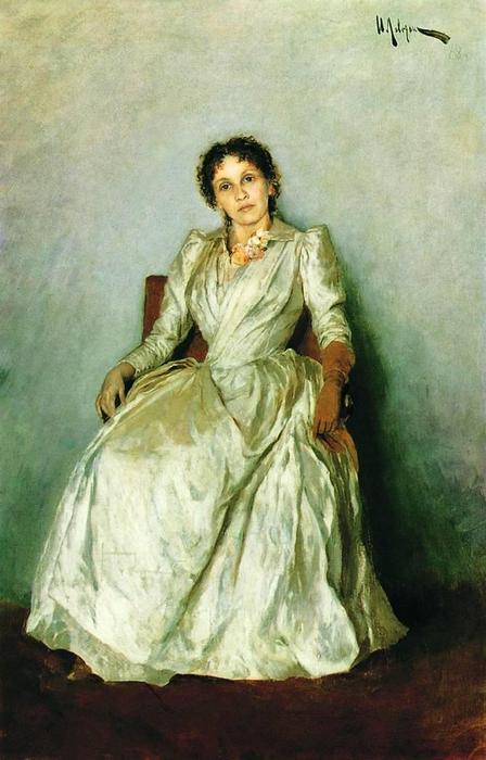 Wikioo.org - The Encyclopedia of Fine Arts - Painting, Artwork by Isaak Ilyich Levitan - Portrait of Sofia Petrovna Kuvshinnikov