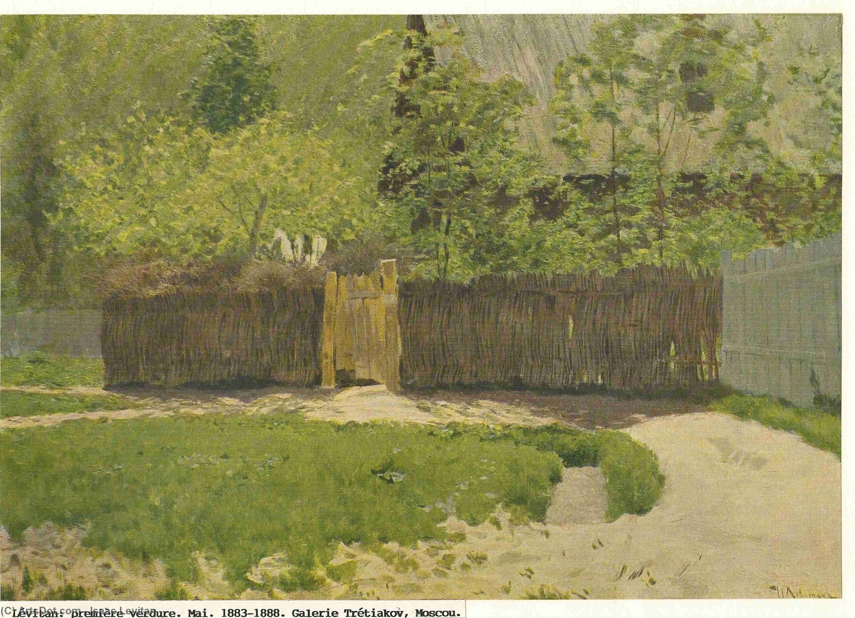 WikiOO.org - Encyclopedia of Fine Arts - Maalaus, taideteos Isaak Ilyich Levitan - The First Green. May.