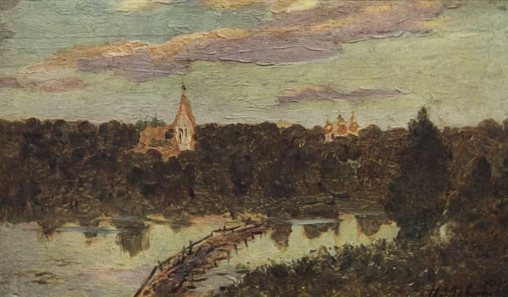 WikiOO.org - Encyclopedia of Fine Arts - Målning, konstverk Isaak Ilyich Levitan - Quiet cloister